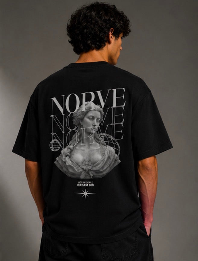 Norvé Oversized Graphic T-Shirt – Zwart
