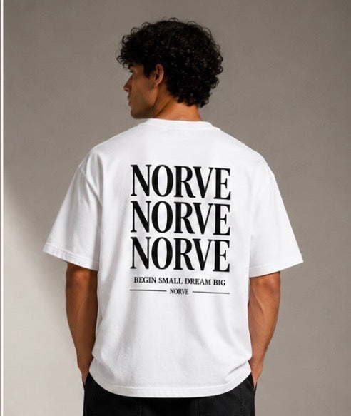 Norvé Oversized Statement T-Shirt – White