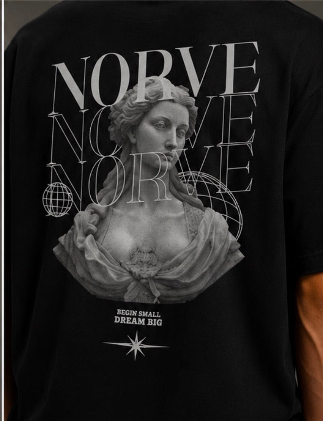 Norvé Oversized Graphic T-Shirt – Zwart