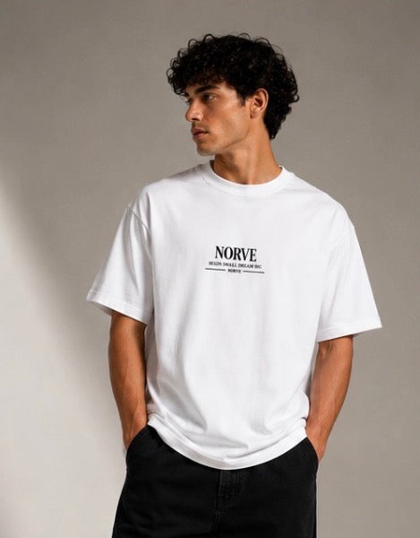 Norvé Oversized Statement T-Shirt – White